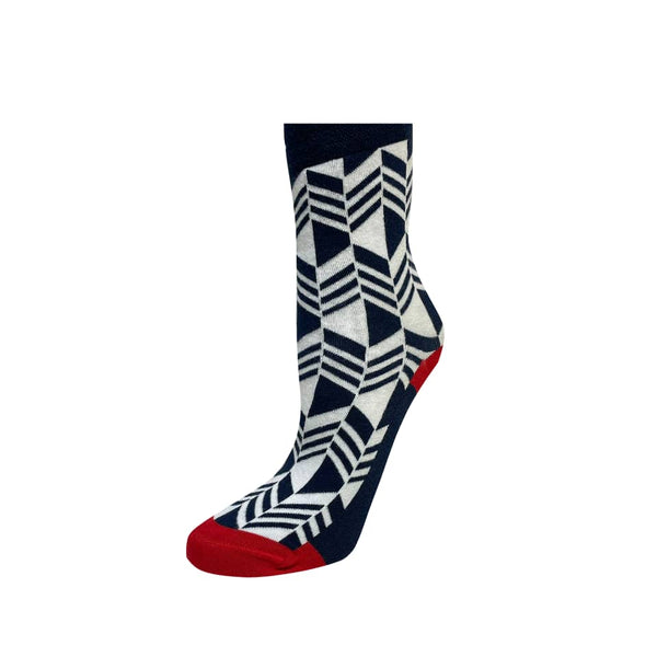 Short crew patterned funky socks