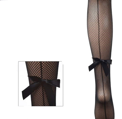 Fantasia Pantyhose  20 D Fishnet with bow tie
