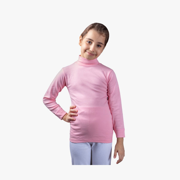 girl's thermal Hi-Neck T-Shirt
