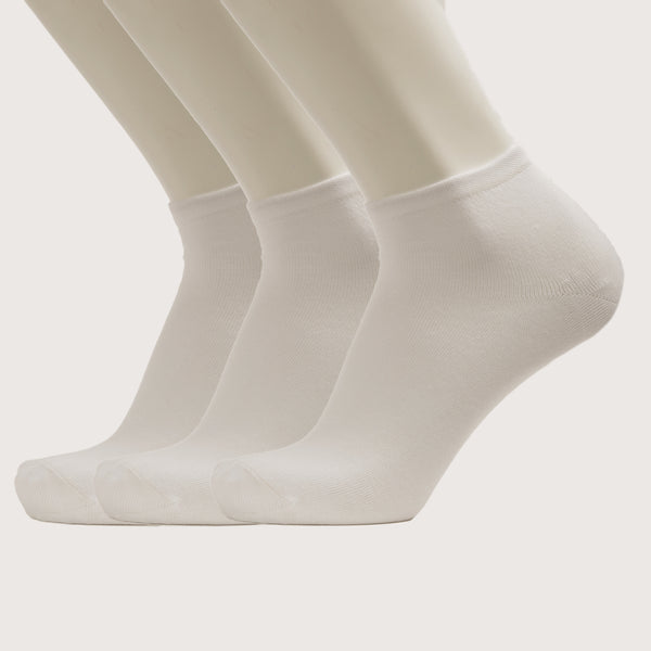 3-Pack Men Ankle Simple Sport Cotton socks(وسط)