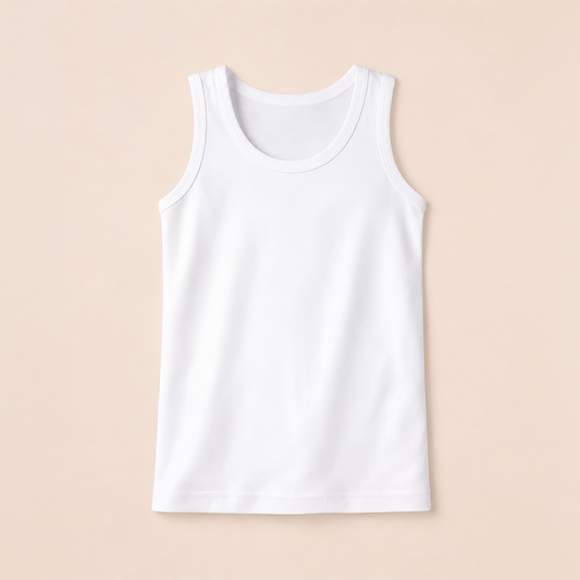 3-pack Boys' White Cotton Tank Top 100%