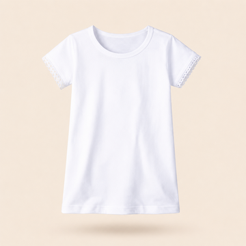 3- pack Girls' Cotton Short-Sleeve Undershirt