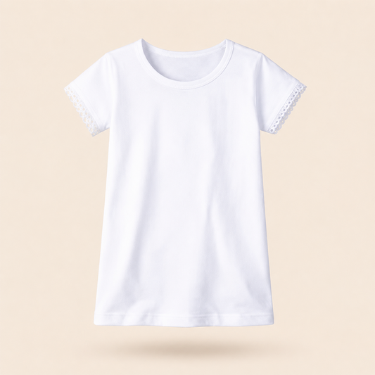 3- pack Girls' Cotton Short-Sleeve Undershirt