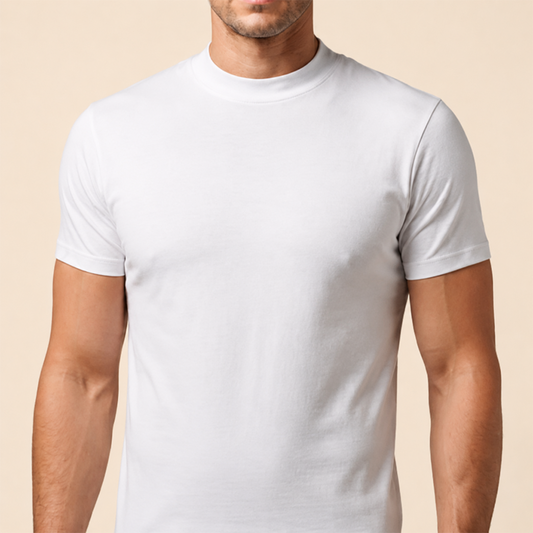 Men's High-Neck Cotton Undershirt 100%