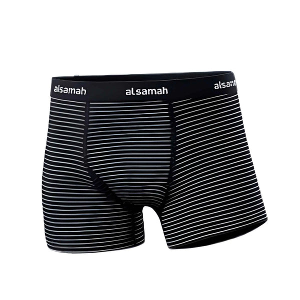 95% Cotton 5% Elastane Men's striped short boxer
