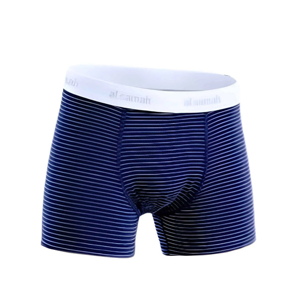 95% Cotton 5% Elastane Men's striped short boxer
