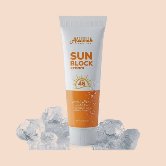 Sun Block Cream with Dead Sea Minerals & Salts (SPF45)