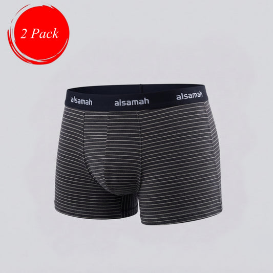 95% Cotton 5% Elastane Men's striped short boxer