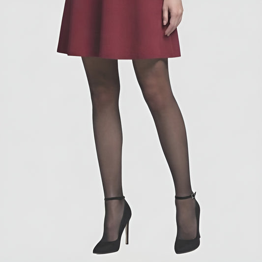 Women's Transparent Chiffon Pantyhose 15 Den - With Reinforced Toe