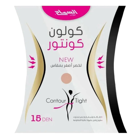 كولون كونتور نسائي عالي الشفافية 15 دن وبأصبع قدم مقوى سهل التحكم بمنطقة الخصر العلوية