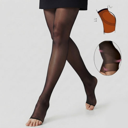 Push Up Summer Tight, Semi Sheer 30 Den Silk Reflections, Sandal Foot