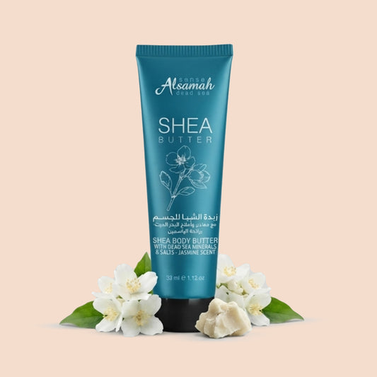 Shea Body Butter Tube -Jasmin Scent with Dead Sea Minerals