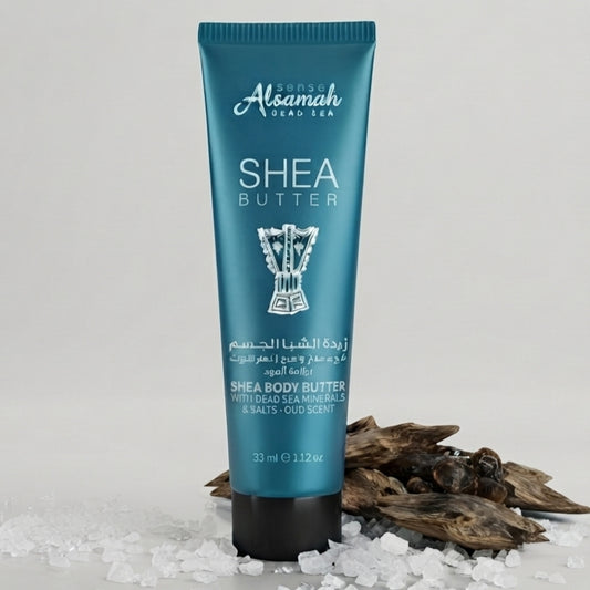 Shea Body Butter Tube -Aoud Scent with Dead Sea Minerals