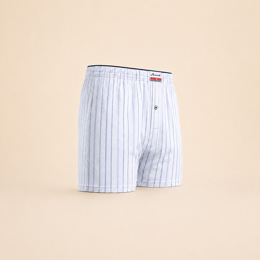 2-Pack Men's Striped Button-Fly Cotton Shorts