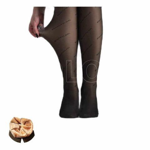 Transparent winter tights