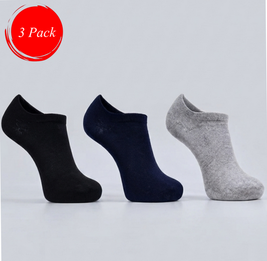 3-Pack men No-Show Simple, Cotton socks (قصير)