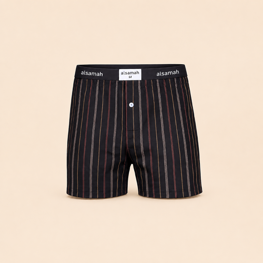2-Pack Men's Striped Button-Fly Cotton Shorts