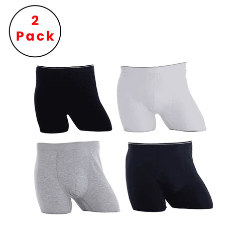 2-قطع بوكسر رجالي قطن ليكرا طويل