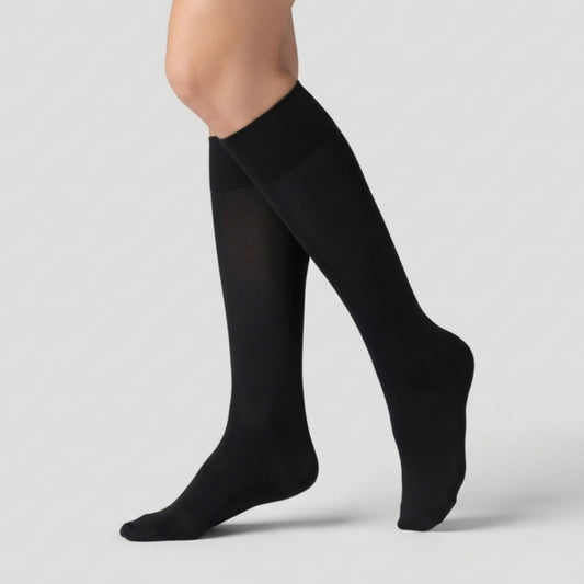 Cozi 80 Den, Velvet Touch Control Top, Reinforced Toe Kneehigh