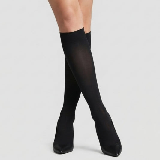 Opaque 80 Den, Velvet Touch, Reinforced Toe KneeHigh