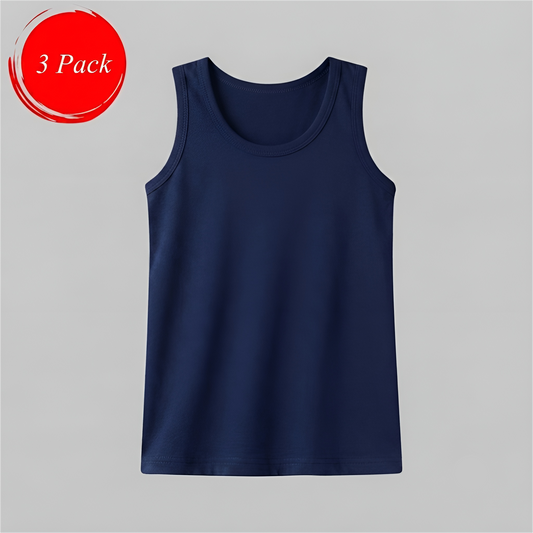 "100% Cotton Boy's Tank Top Colored"