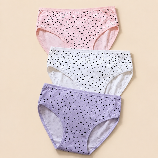 Women's Mid-Rise Cotton Briefs – Printed Pack