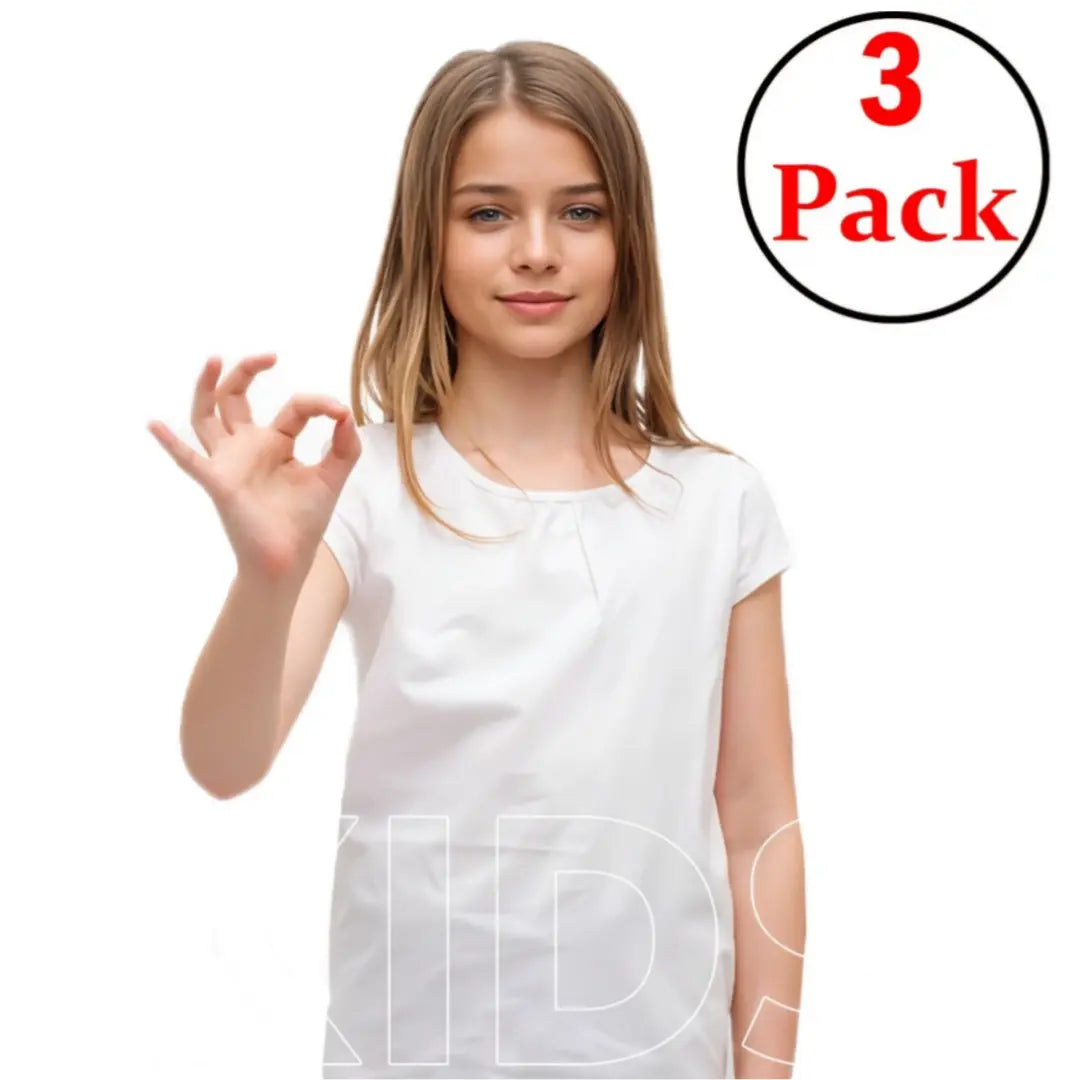 100% Cotton Girls' Half Sleeve Undershirt