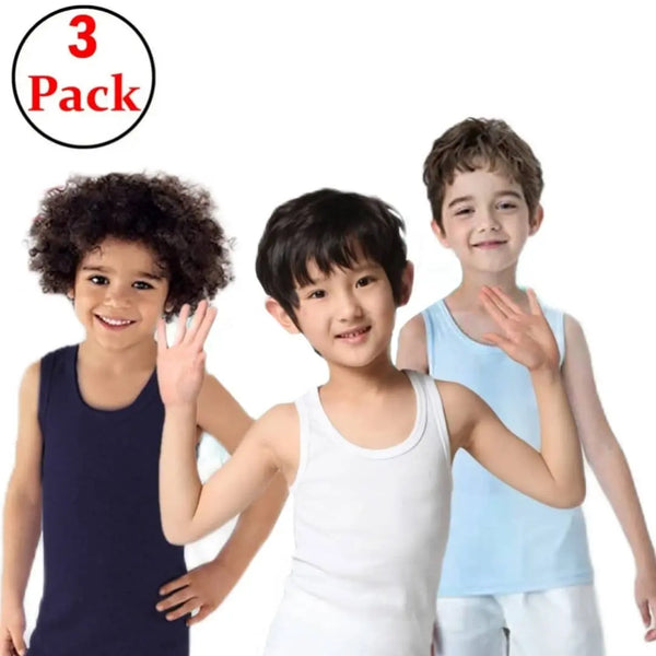 "100% Cotton Boy's Tank Top Colored"