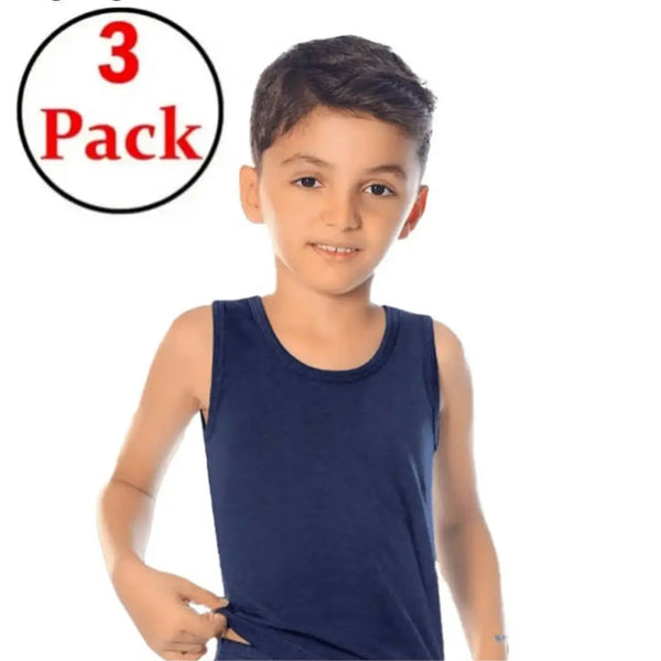 "100% Cotton Boy's Tank Top Colored"