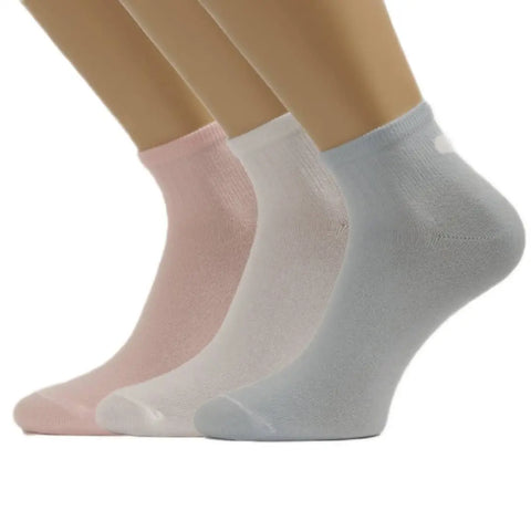 3-Pack Women ankle Patterned Sport Cotton socks