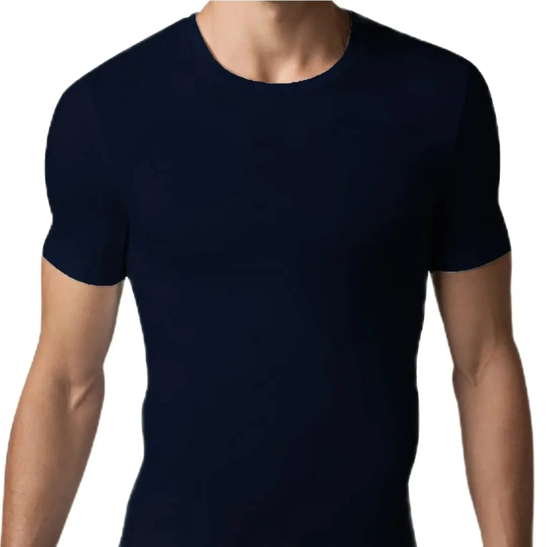 نصف كم رجالي قبة مدورة قطن 100%