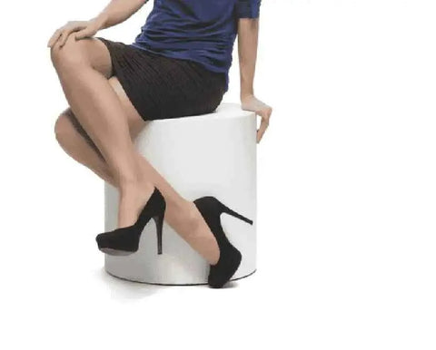 كولون شيفون نسائي شفاف بسمك 15 دن وبأصبع قدم مقوى تحكم غير كامل بمنطقة الخصر العلوية