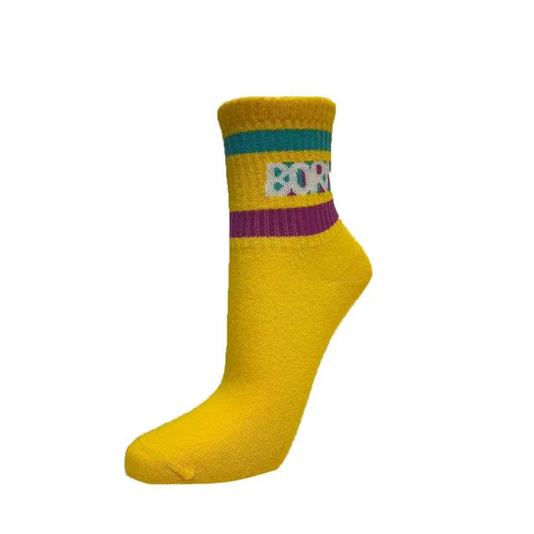 Short crew patterned funky socks