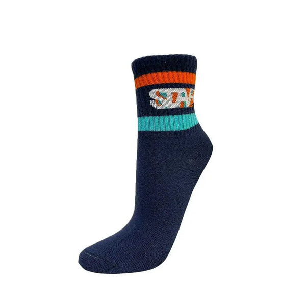Short crew patterned funky socks