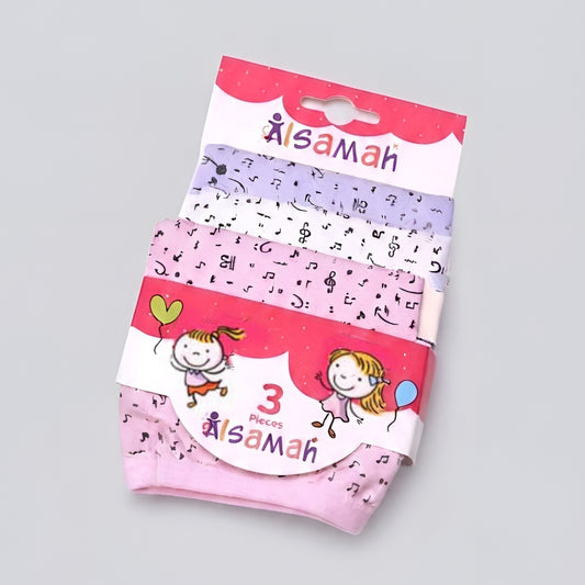 96% Cotton 4% Elastane, Printed Girls' Boxers