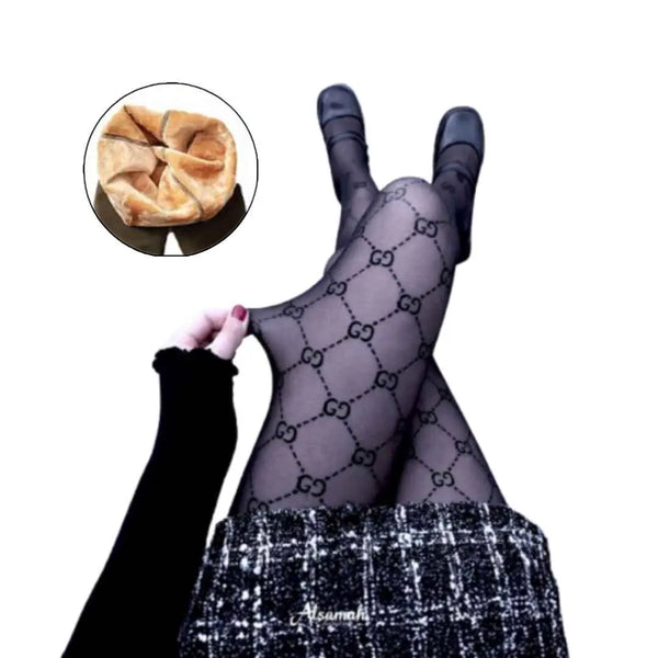 Transparent winter tights