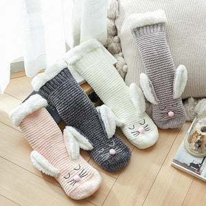 Long fur patterned socks 3